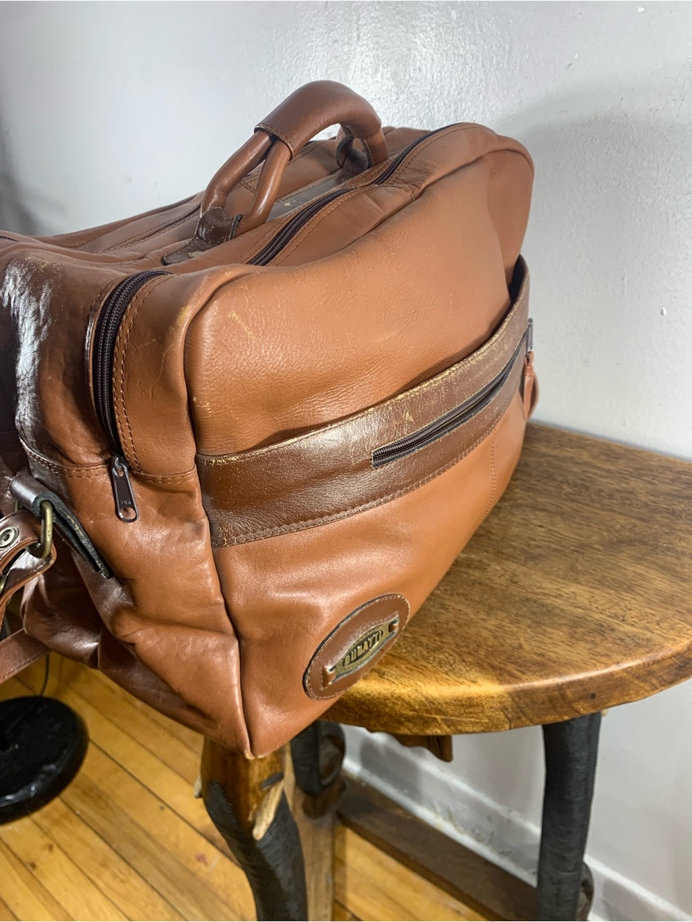 Vintage 70s Bugatti sports travel weekender Unisex leather bag - Picture 5 of 13